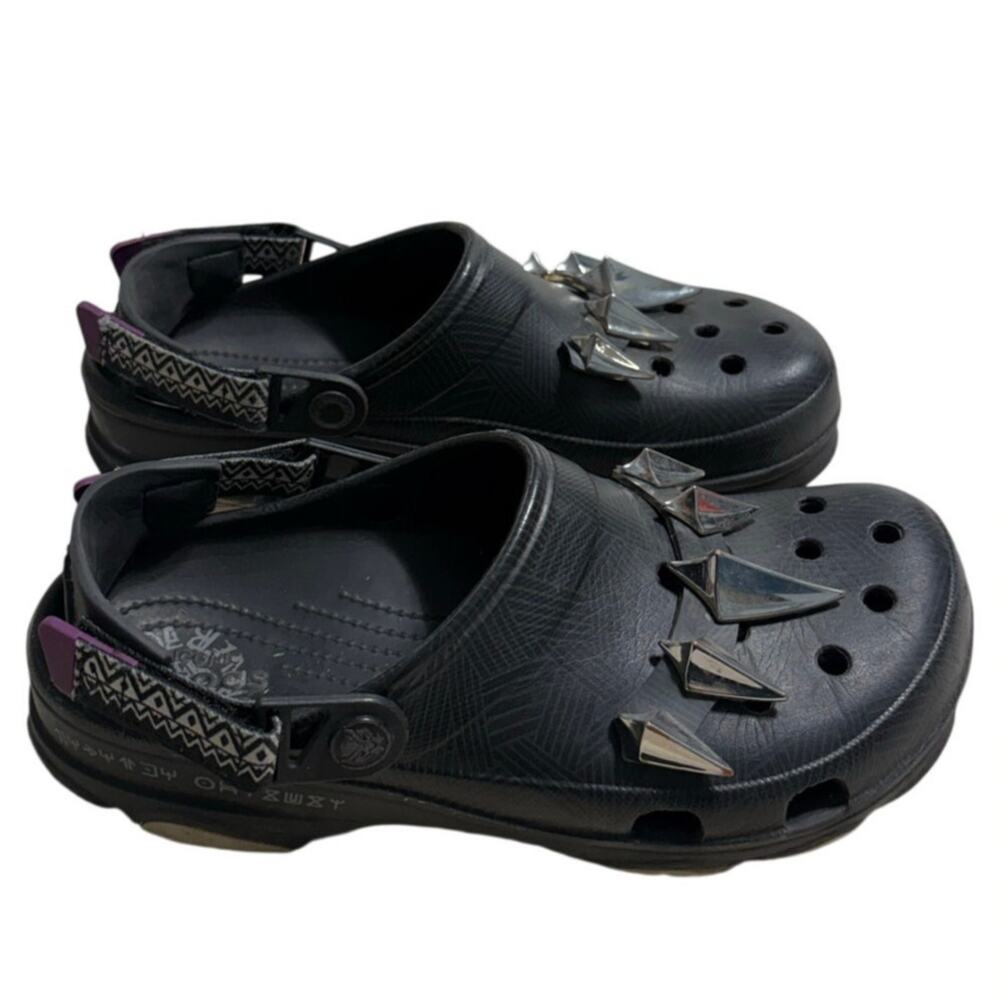 Crocs x Marvel Classic All Terrain Clogs Black Panther Men's Size 8 Women's 10